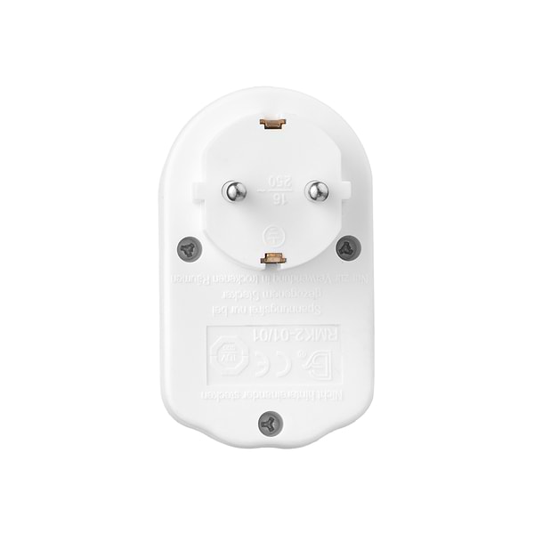 Фото - Разветвитель 220В 2E с кнопкой извлечения 1xType F 16A White (2E-AD0101SWH)