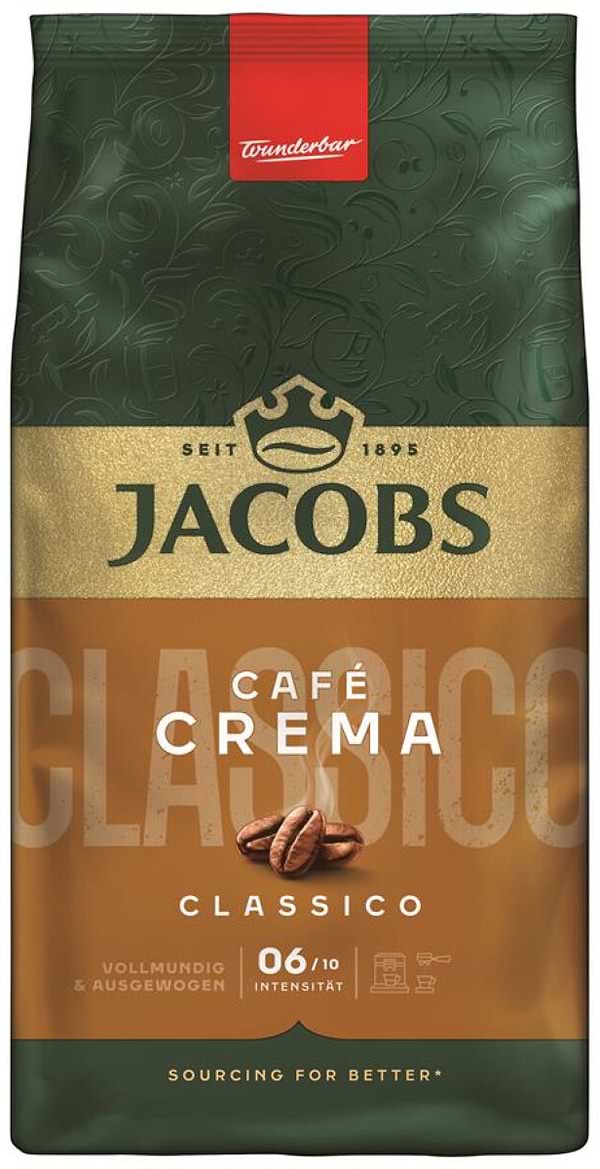 Фото - Кава в зернах Jacobs Cafe Crema Classico 1000г
