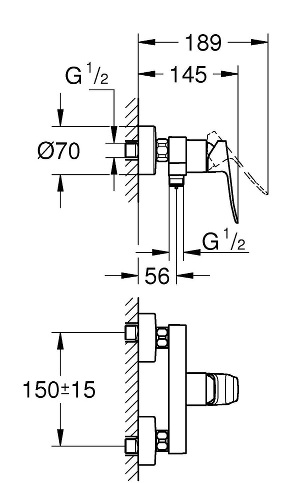 Фото - Смеситель для ванной Grohe QuickFix Dice (1018740000)