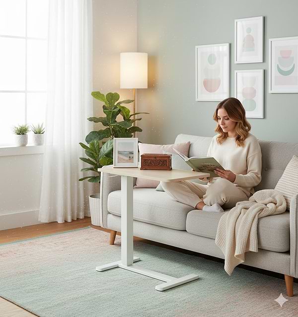 Фото - Стіл комп'ютерний 2E White/Beige (2E-CE710WL-MECHANIC)