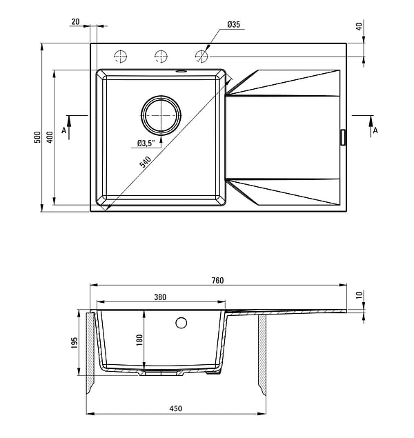 Фото - Мийка кухонна Deante Evora (ZQJ_211P)