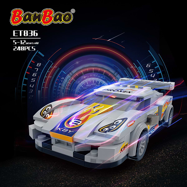 Фото - Пластиковый конструктор Banbao Скоростные гонки (248 эл.) Супер авто (ET836)