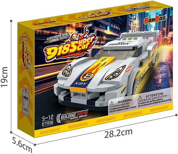 Фото - Пластиковый конструктор Banbao Скоростные гонки (248 эл.) Супер авто (ET836)