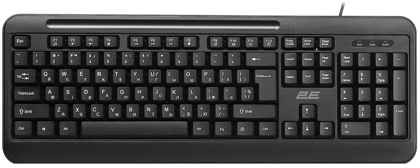 Клавіатура дротова 2E 2E-KM1040UB_UA - Фото 1