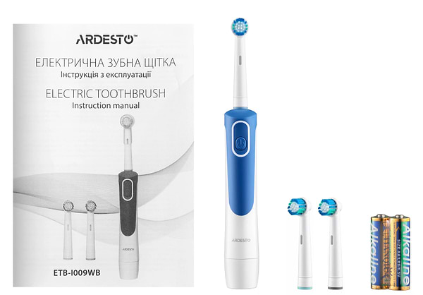 Фото - Зубна щітка електрична Ardesto White/Blue (ETB-I009WB)