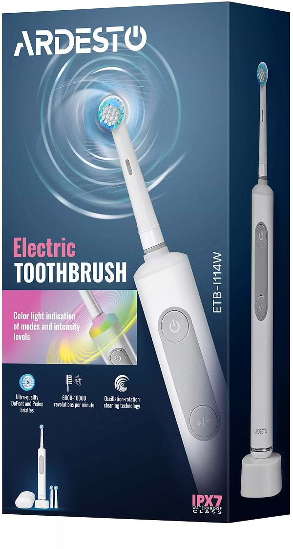 Фото - Зубна щітка електрична Ardesto White (ETB-I114W)