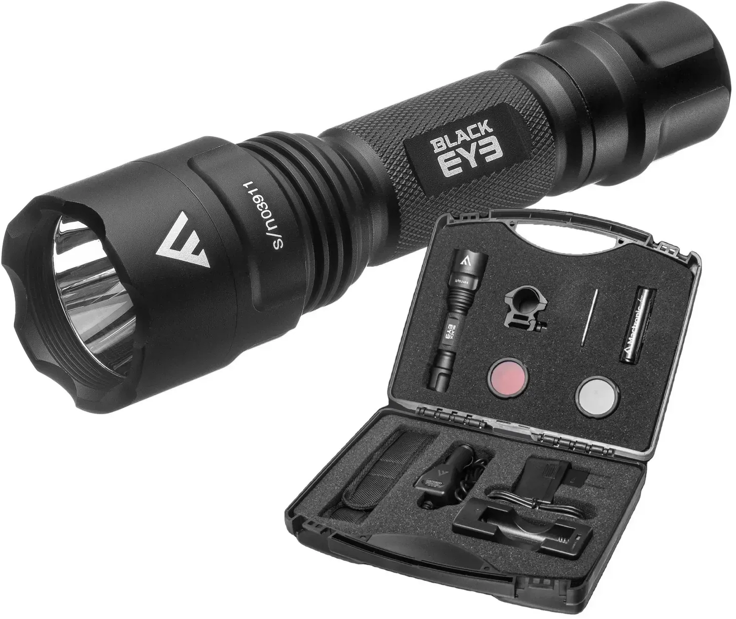 Фонарь Mactronic Black Eye 650 (650 Lm) Recharg Type-C Gun Mount RGB Kit (L-MX532L-RC/SET3)