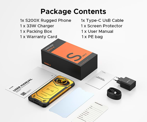Фото - Смартфон Doogee S200X 5G 12/512Gb Black (з тепловізором)