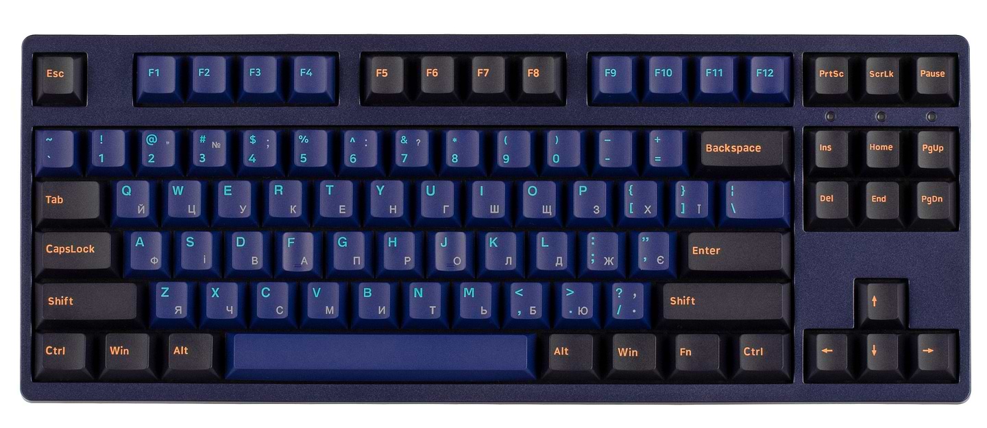 Уценка - Клавиатура проводная Akko 3087 DS Horizon Cherry MX Brown, USB-A, EN/UKR, No LED Blue (6925758616355)