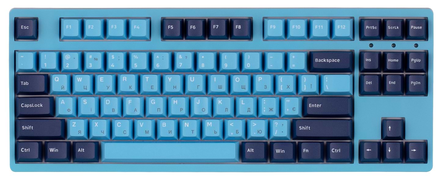 Клавіатура дротова Akko 3087 Mirror of Sky Cherry MX Brown, USB-A, EN/UKR, No LED Blue (6925758616447)