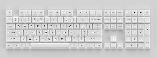 Фото - Дополнительные сменные клавиши для клавиатуры Akko ASA Clear printed keycap White V2 Fullset (6925758621342)