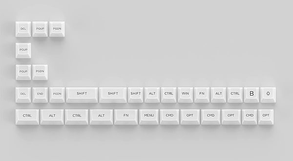 Фото - Дополнительные сменные клавиши для клавиатуры Akko ASA Clear printed keycap White V2 Fullset (6925758621342)