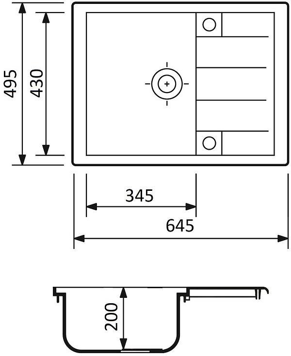 Фото - Мийка кухонна+змішувач+дозатор Adamant Anila графіт (182496900313)