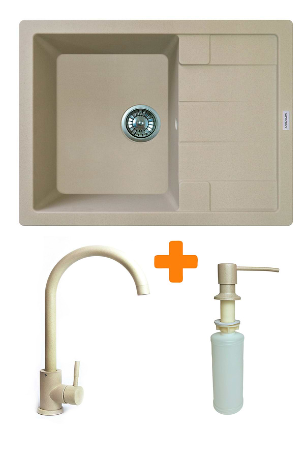 Фото - Мийка кухонна+змішувач+дозатор Adamant Anila Сахара (182496900302)