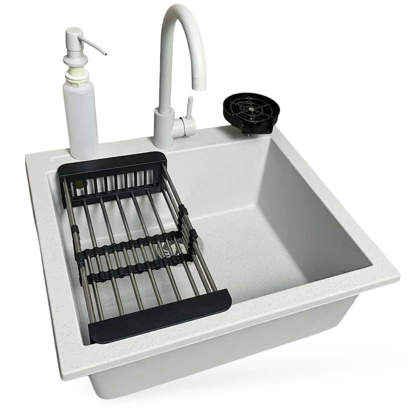 Мойка кухонная+смеситель+дозатор Adamant Univer Old stone (4824296106610)