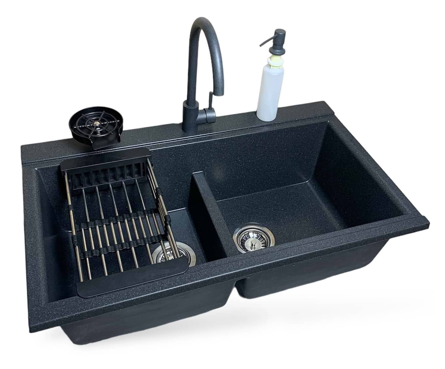 Мийка кухонна+змішувач+дозатор Adamant Similar графіт (4824296106513)