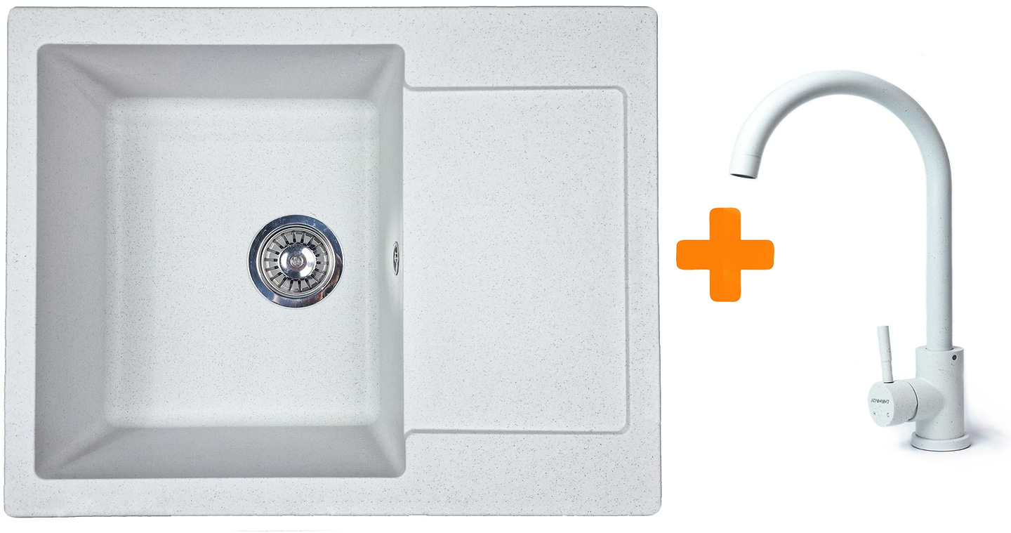 Мойка кухонная+смеситель Adamant Minimal Old stone (1824296912310)
