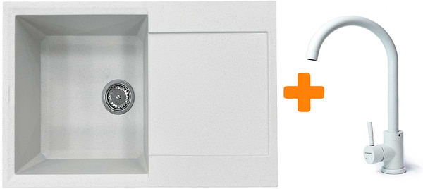 Фото - Мийка кухонна+змішувач Adamant Horizon Old stone (182496911510)