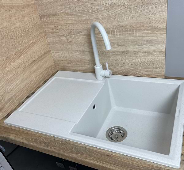 Фото - Мийка кухонна+змішувач Adamant Horizon Old stone (182496911510)