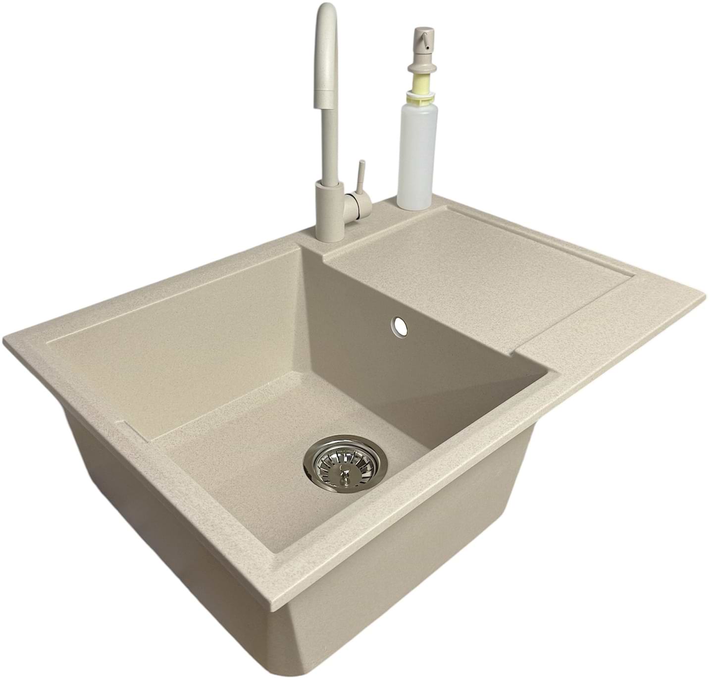 Мойка кухонная+смеситель+дозатор Adamant Horizon Medium Avena (4824296104506)