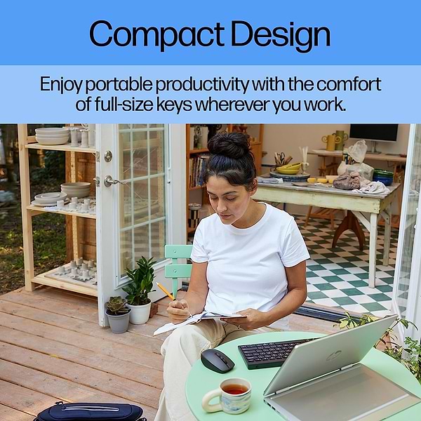 Фото - Клавіатура бездротова HP 350 Compact Multi-Device BT UKR Black (692S8AA)