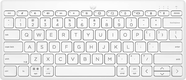 Фото - Клавиатура беспроводная HP 350 Compact Multi-Device BT UKR White (692T0AA) Фото - Клавиатура беспроводная HP 350 Compact Multi-Device BT UKR White (692T0AA)