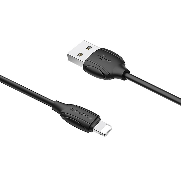 Фото - Кабель BOROFONE BX19 USB to iP 2.4A 1m Black (6931474701756)
