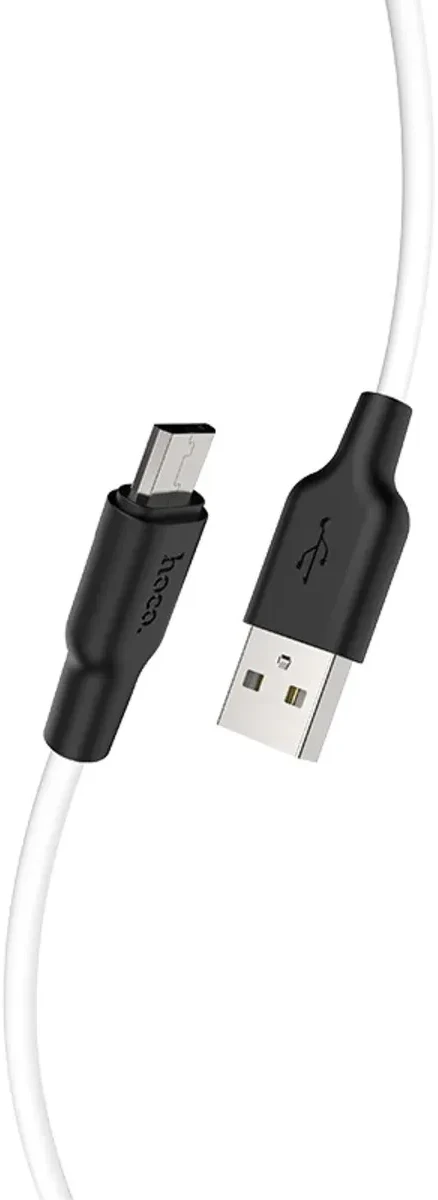 Кабель HOCO X21 Plus USB to Micro 2.4A, 1m Black+White (6931474711861)