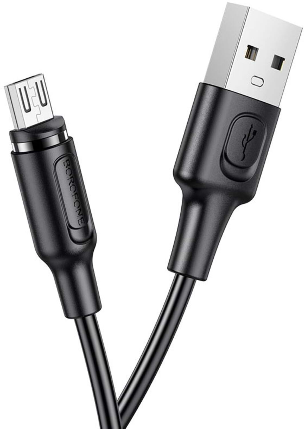 Кабель BOROFONE BX41 USB to Micro 2.4A, 1m Black (6931474738455)