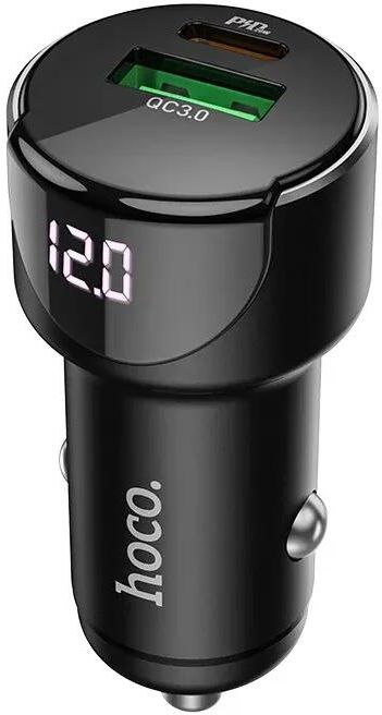 Автомобільний зарядний пристрій HOCO Z42 PD20W+QC3.0 car charger Black (6931474742544)