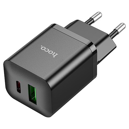Сетевое зарядное устройство HOCO N28 Founder PD20W+QC3.0 charger Black (6931474783509)