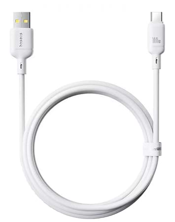 Кабель синхронізації даних Baseus Silky USB - USB Type-C (M/M), 2.4A, 1 м White (6932172668884)