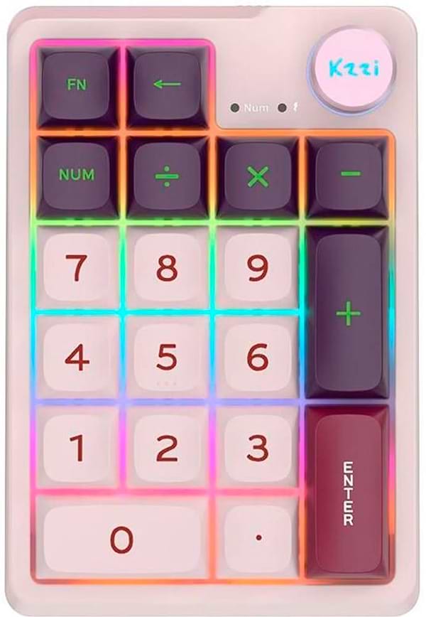 Фото - Клавіатура бездротова ігрова KZZI K20 Wireless Keypad UA\ENG Nezuko Purple (6935280823114)