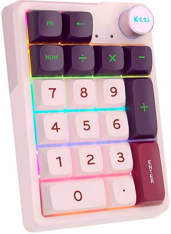 Фото - Клавіатура бездротова ігрова KZZI K20 Wireless Keypad UA\ENG Nezuko Purple (6935280823114)
