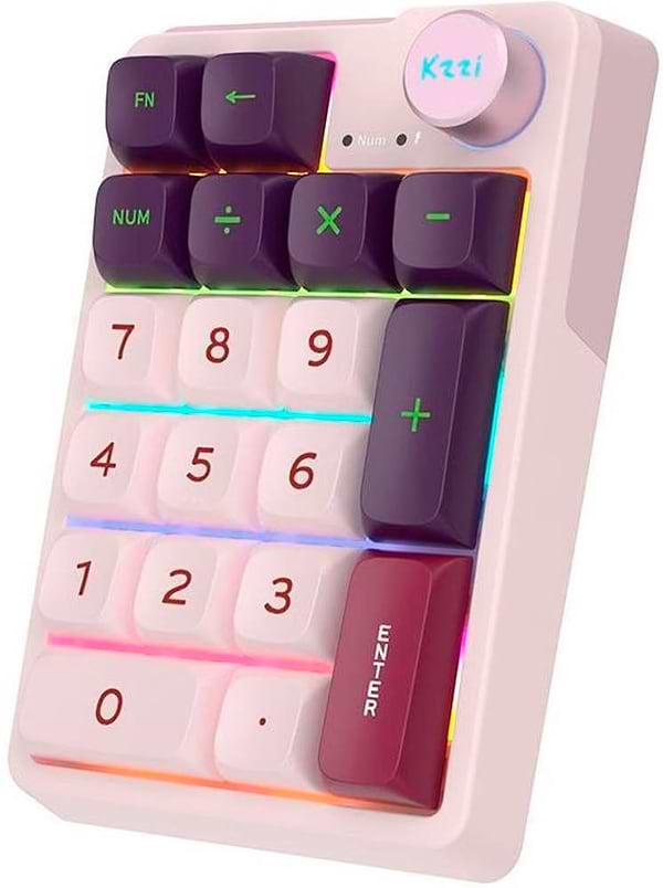 Фото - Клавіатура бездротова ігрова KZZI K20 Wireless Keypad UA\ENG Nezuko Purple (6935280823114)