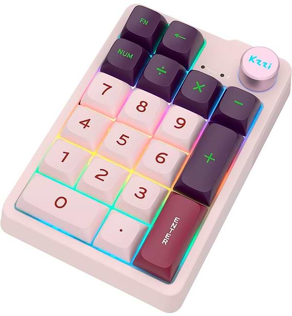 Фото - Клавіатура бездротова ігрова KZZI K20 Wireless Keypad UA\ENG Nezuko Purple (6935280823114)