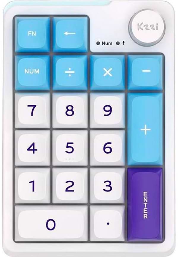 Фото - Клавиатура беспроводная игровая KZZI K20 Wireless Keypad UA\ENG Blue Sea (6935280823404)