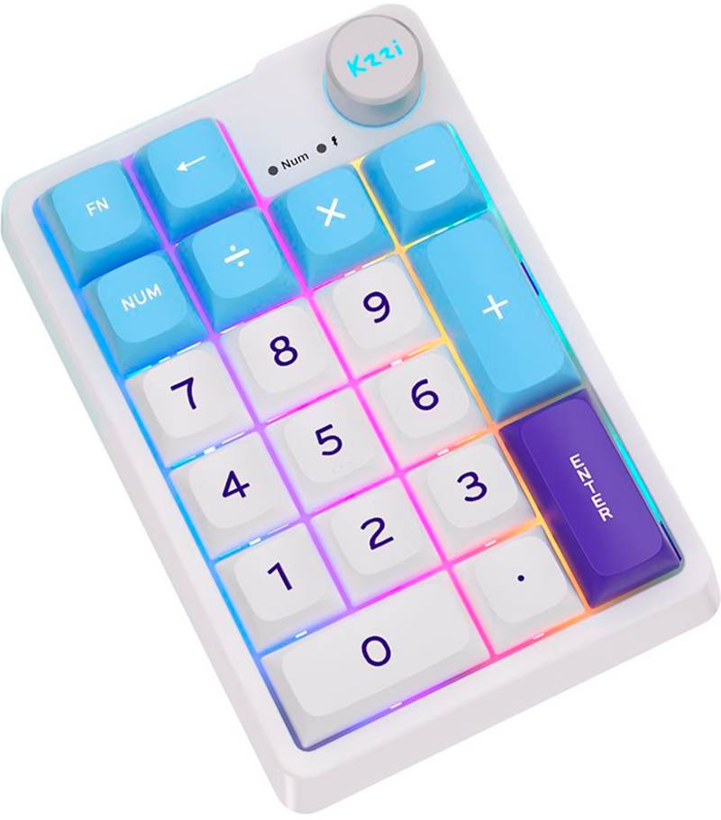 Фото - Клавиатура беспроводная игровая KZZI K20 Wireless Keypad UA\ENG Blue Sea (6935280823404)