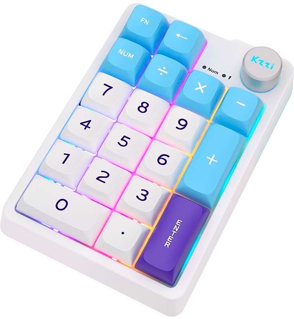 Фото - Клавиатура беспроводная игровая KZZI K20 Wireless Keypad UA\ENG Blue Sea (6935280823404)