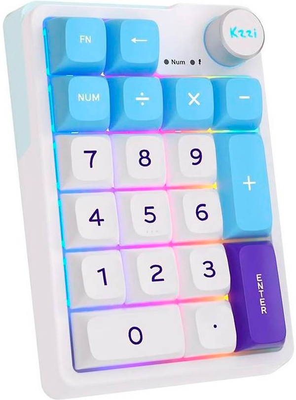 Фото - Клавиатура беспроводная игровая KZZI K20 Wireless Keypad UA\ENG Blue Sea (6935280823404)