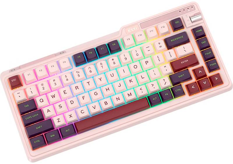 Фото - Клавіатура бездротова ігрова KZZI K75 Lite Wireless Keyboard UA\ENG Nezuko Purple (6935280824647)
