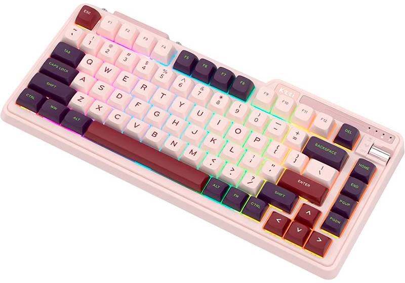 Фото - Клавіатура бездротова ігрова KZZI K75 Lite Wireless Keyboard UA\ENG Nezuko Purple (6935280824647)