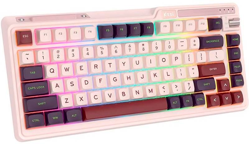 Фото - Клавіатура бездротова ігрова KZZI K75 Lite Wireless Keyboard UA\ENG Nezuko Purple (6935280824647)