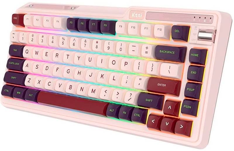 Фото - Клавіатура бездротова ігрова KZZI K75 Lite Wireless Keyboard UA\ENG Nezuko Purple (6935280824647)