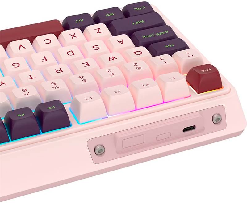 Фото - Клавіатура бездротова ігрова KZZI K75 Lite Wireless Keyboard UA\ENG Nezuko Purple (6935280824647)