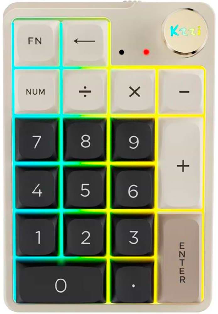 Клавіатура бездротова ігрова KZZI K20 Wireless Keypad UA\ENG Starry Gray (6935280824685) - Фото 1
