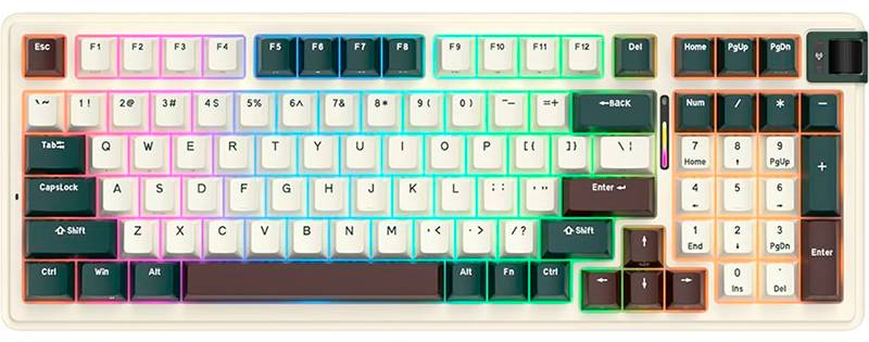 Клавіатура бездротова ігрова KZZI K98 Wireless Keyboard UA\ENG Oasis Green (6935280824975) - Фото 1