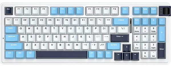 Фото - Клавиатура беспроводная игровая KZZI K98 Wireless Keyboard UA\ENG Polar White (6935280824999)