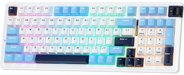 Фото - Клавиатура беспроводная игровая KZZI K98 Wireless Keyboard UA\ENG Polar White (6935280824999)