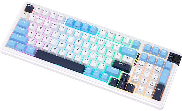Фото - Клавиатура беспроводная игровая KZZI K98 Wireless Keyboard UA\ENG Polar White (6935280824999)
